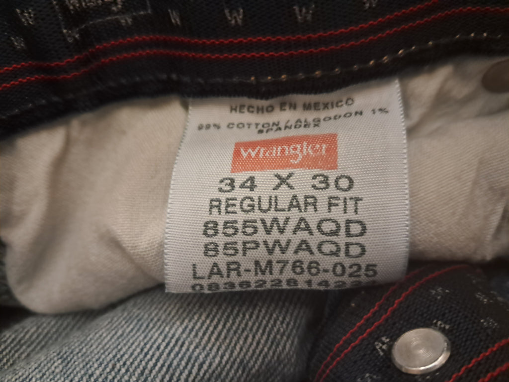 Men's 34 x 30 Wrangler Jeans Denim Blue