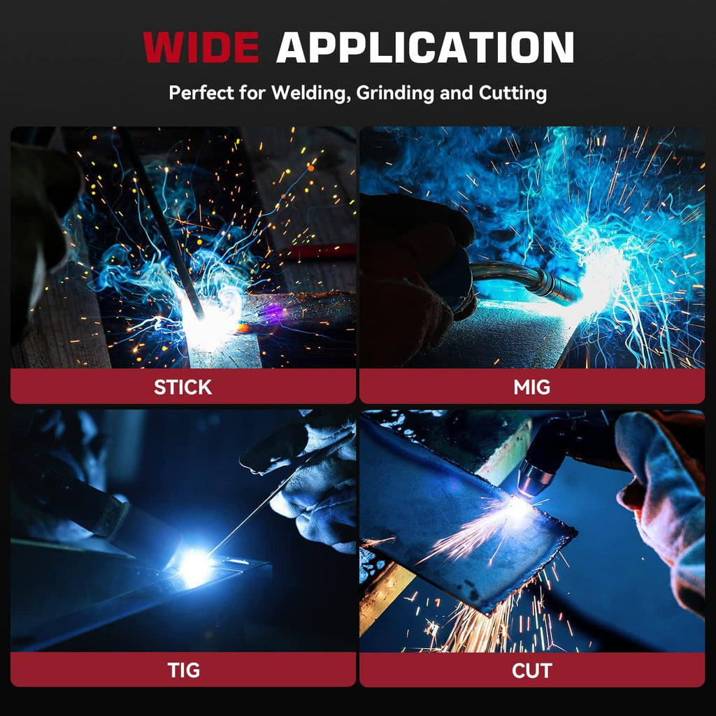 ARCCAPTAIN Welding Helmet Auto Darkening 1/1/1/1 Solar Powered 4 Arc Sensor 1/25000s Welding Hood Face Mask For MIG MAG ARC TIG