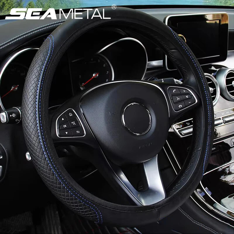 Full-Wrapped Car Steering Wheel Cover Anti-Slip Wear-Resistant Steering Wheel