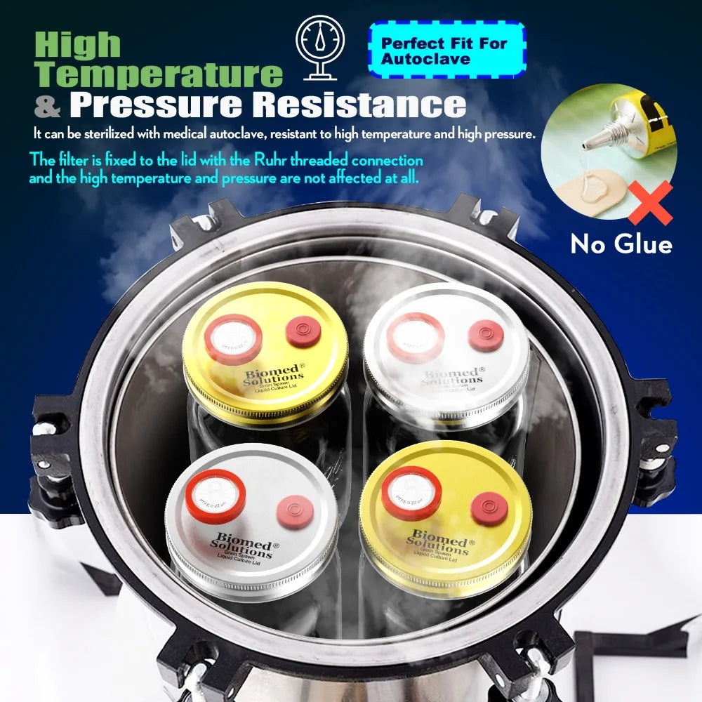 NEW 6pcs Liquid Culture Lids Premium Quality Replacement Accessory