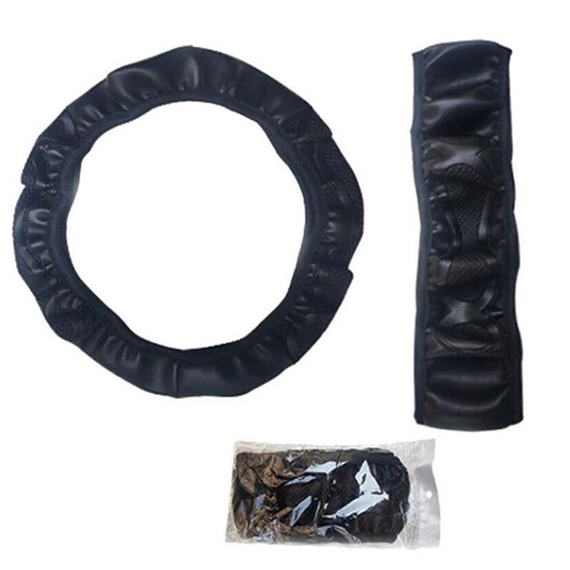 Universal Car Steering Wheel Cover Breathable Anti Slip Leather Steering Covers