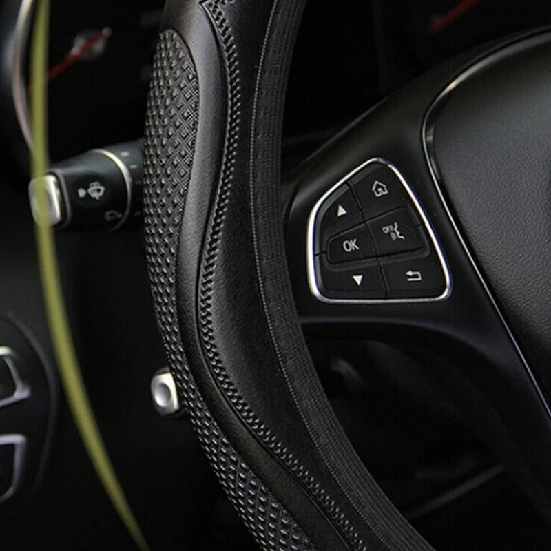 Universal Car Steering Wheel Cover Breathable Anti Slip Leather Steering Covers