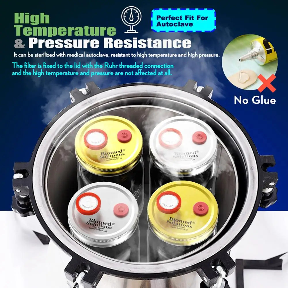 NEW 6pcs Liquid Culture Lids Premium Quality Replacement Accessory