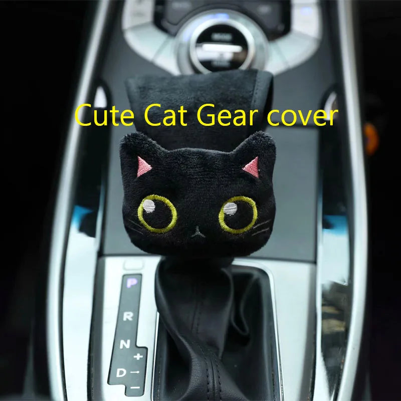 Cartoon Cute Cat Car Neck Pillow Headrest Travel Cushion Seatbelt Interior