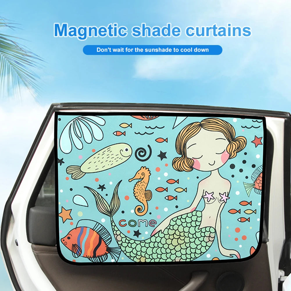 Universal Car Sun Shade Cover Magnetic UV Protection Curtain Side Window