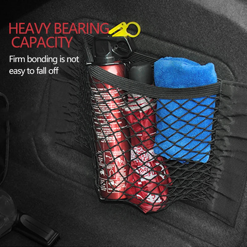 Car Trunk Mesh Organizer Tail Storage Cargo Net Seat Back Pocket Universal