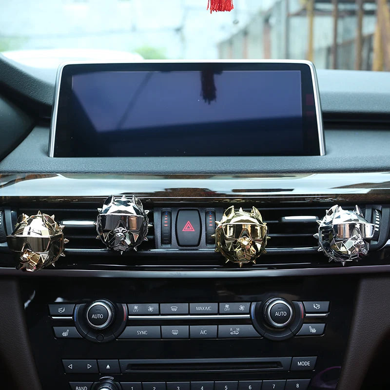 NO PERFUME Bulldog Air Freshener Car Decoration Auto Geur Clip Waterproof Mat