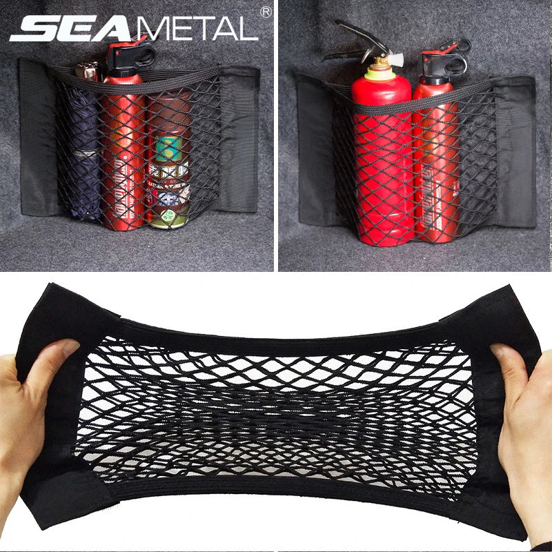 Car Trunk Mesh Organizer Tail Storage Cargo Net Seat Back Pocket Universal