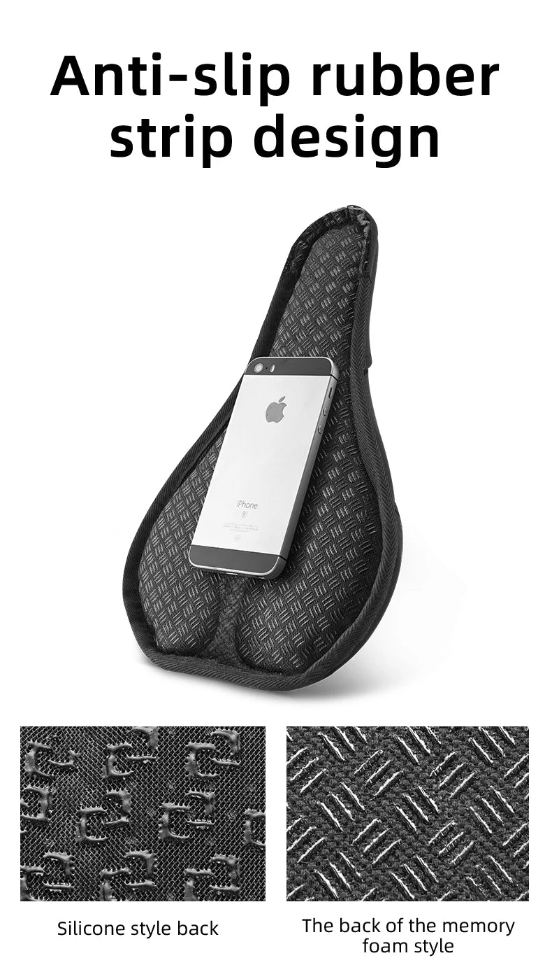 ROCKBROS Silicone Bicycle Saddle Hollow Breathable MTB Bike Seat Cushion Cover