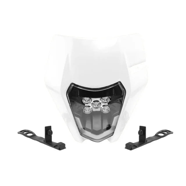 Motorcycle Headlight LED Enduro for KTM EXC XC SX MX XC 125 250 300 450 Universal Supermoto Dirt Bike Motocross Headlights Plate