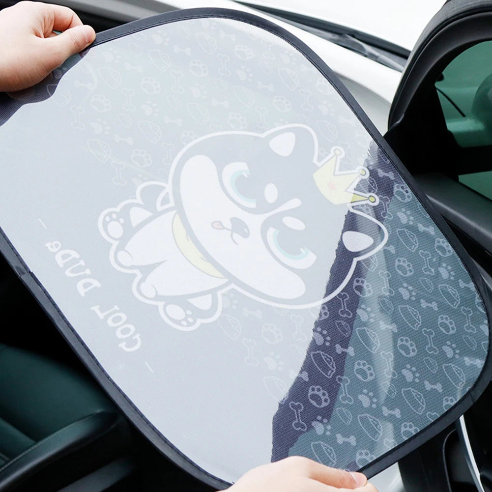 Cartoon Window Shade Characters Sun Blocker Insulation Car Sunshade Side Window