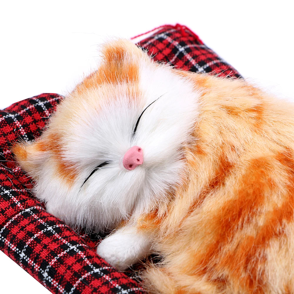 Lovely Plush Kittens Doll Toy Car-styling Car Ornaments Dashboard Decoration Premium Automotive Accessory