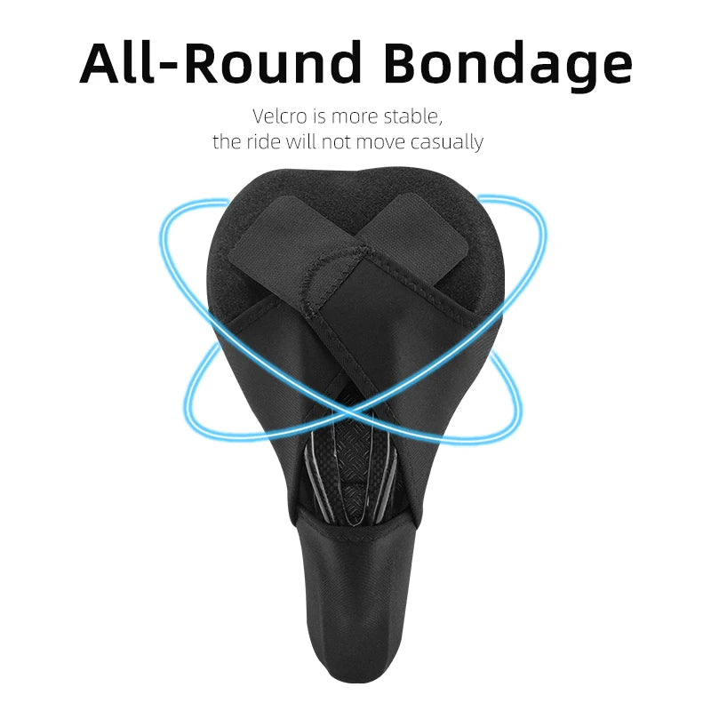 ROCKBROS Silicone Bicycle Saddle Hollow Breathable MTB Bike Seat Cushion Cover