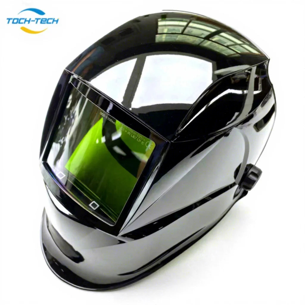 Welding Helmet Auto Darkening Fiberglass Welders Helmet Large Screen 180 View Electric Welding Helmet