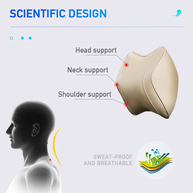 Car Headrest Pillow Interior Auto Neck Head Protector Cushion Waist Support