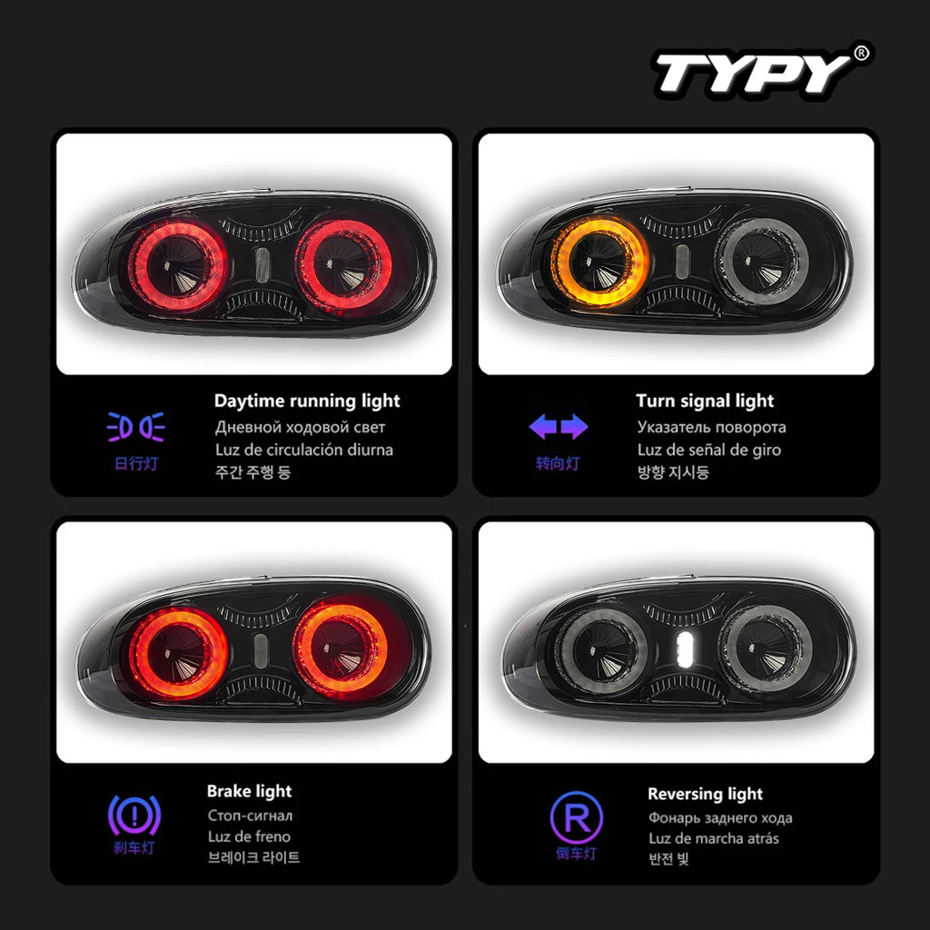 TYPY Car Lights for Mazda MX-5 (NC2) (NC3) Taillight 2009-2015 LED Projetor Tail Lamp Daytime Running Light Auto Accessories