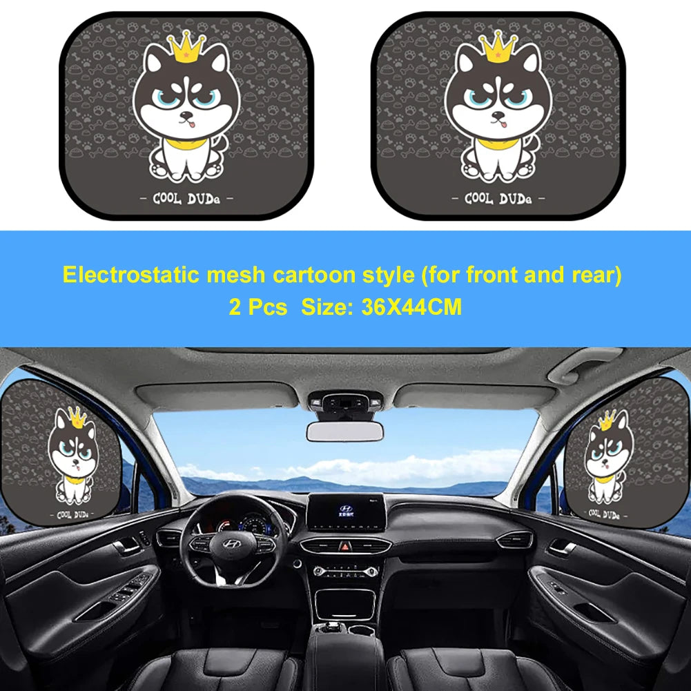Cartoon Window Shade Characters Sun Blocker Insulation Car Sunshade Side Window