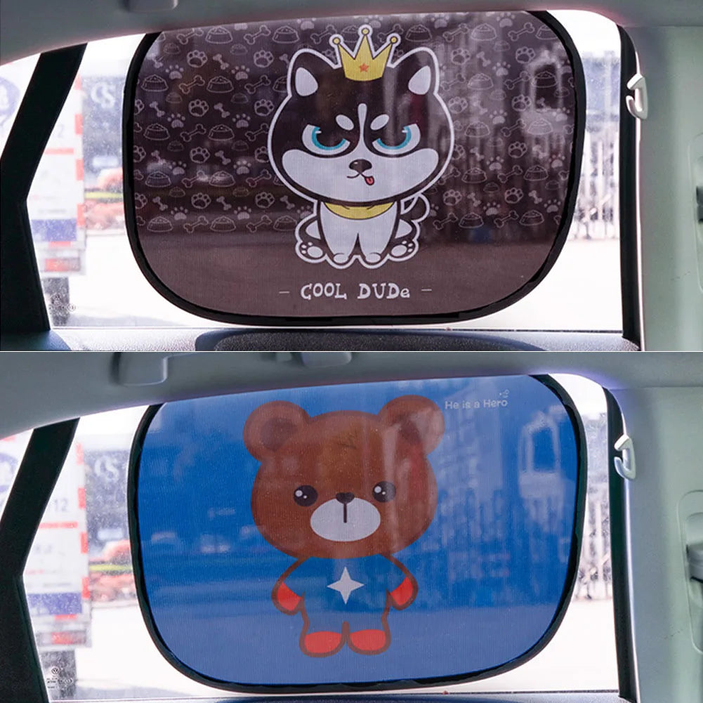 Cartoon Window Shade Characters Sun Blocker Insulation Car Sunshade Side Window