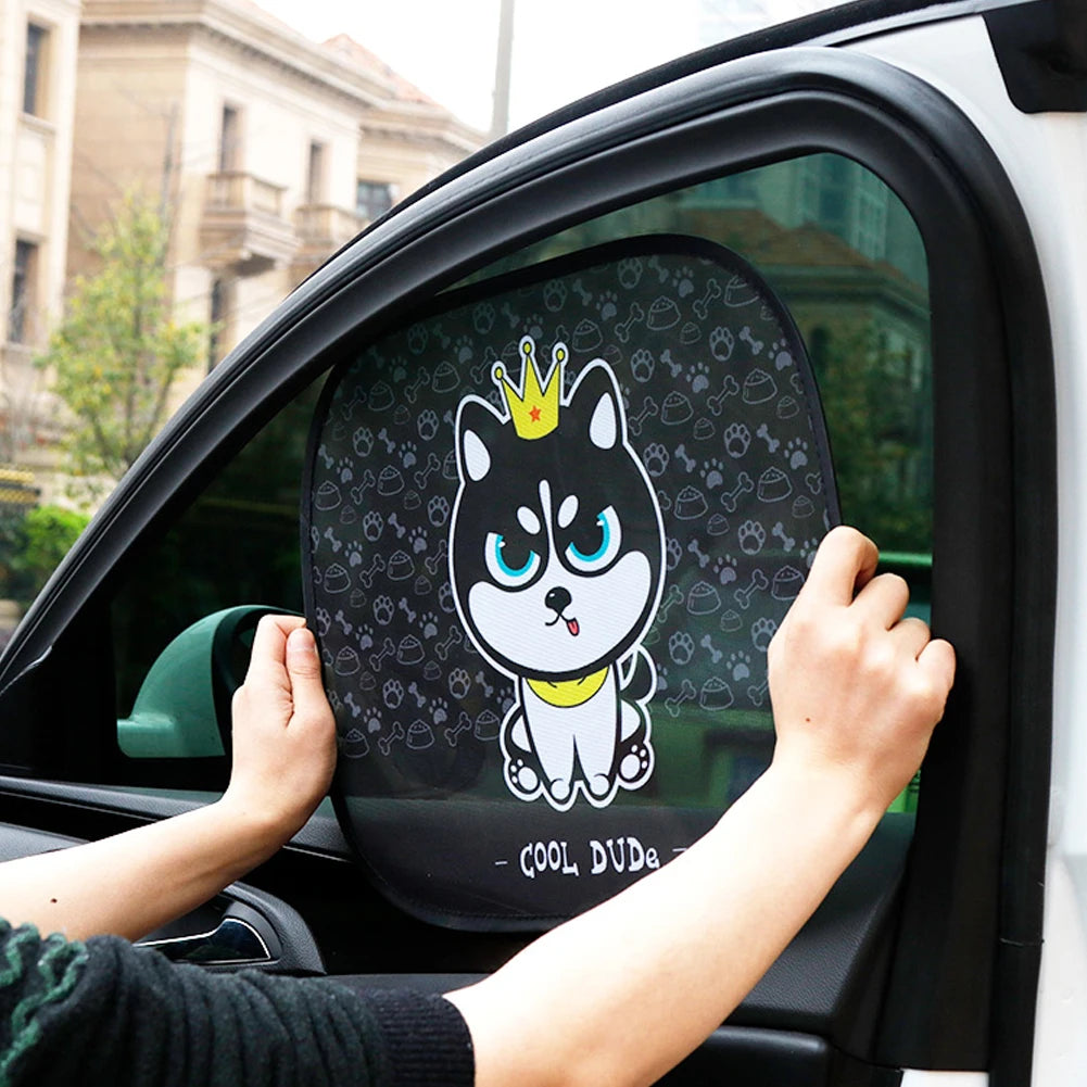 Cartoon Window Shade Characters Sun Blocker Insulation Car Sunshade Side Window