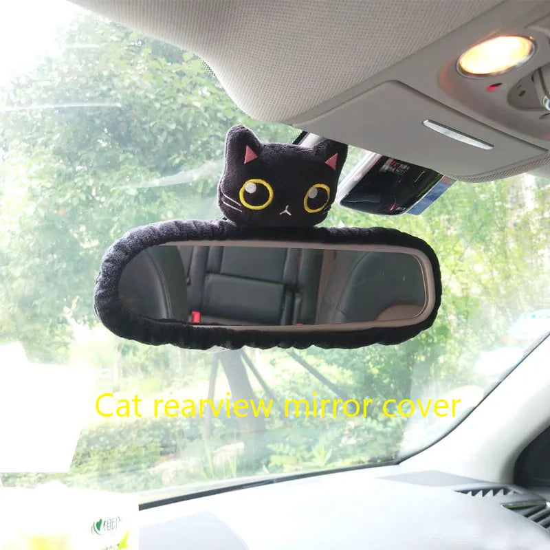 Cartoon Cute Cat Car Neck Pillow Headrest Travel Cushion Seatbelt Interior