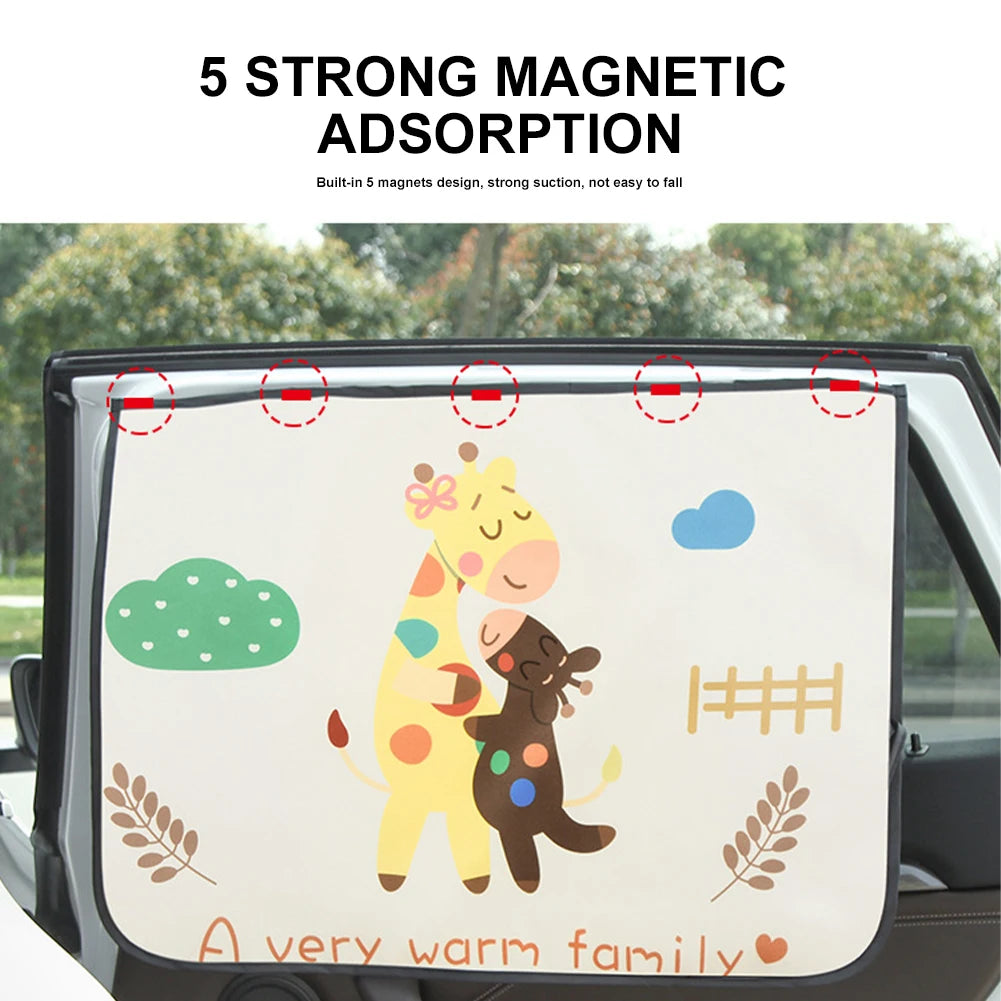 Universal Car Sun Shade Cover Magnetic UV Protection Curtain Side Window