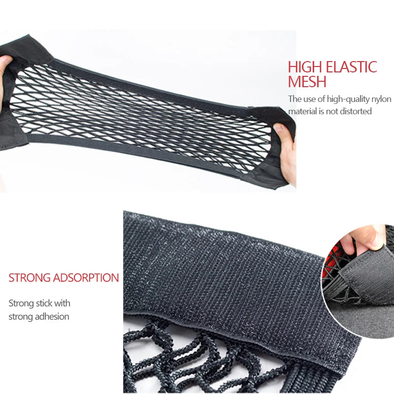 Car Trunk Mesh Organizer Tail Storage Cargo Net Seat Back Pocket Universal