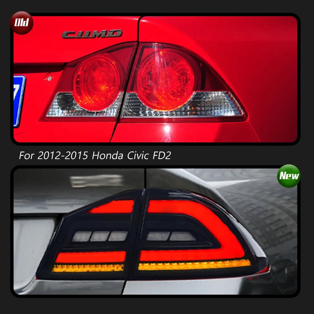 TYPY for for FD2 2012-2015 LED Taillight & DRL Smoke/Tinted Lens 25W 4000 Lumens 3000K