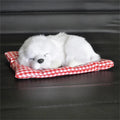 ABS Plush Dogs Car Ornament Decoration Simulation Sleeping Dog Toy Automotive Premium Automotive Accessory