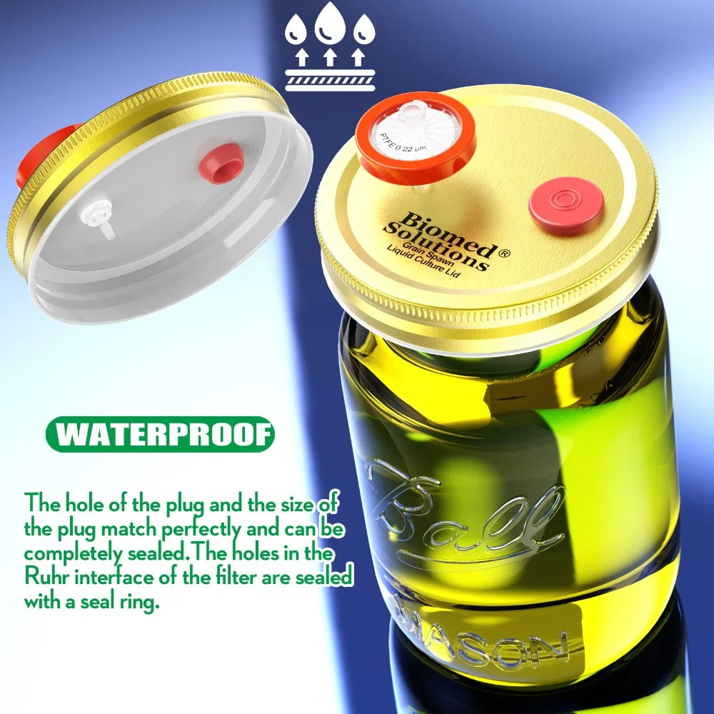 NEW 6pcs Liquid Culture Lids Premium Quality Replacement Accessory