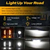 OVOVS 5x7" Square Headlight With Turn Signal Drl 5x7 Headlights for Jeep Cherokee Xj