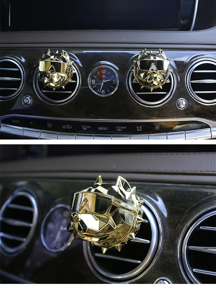 NO PERFUME Bulldog Air Freshener Car Decoration Auto Geur Clip Waterproof Mat