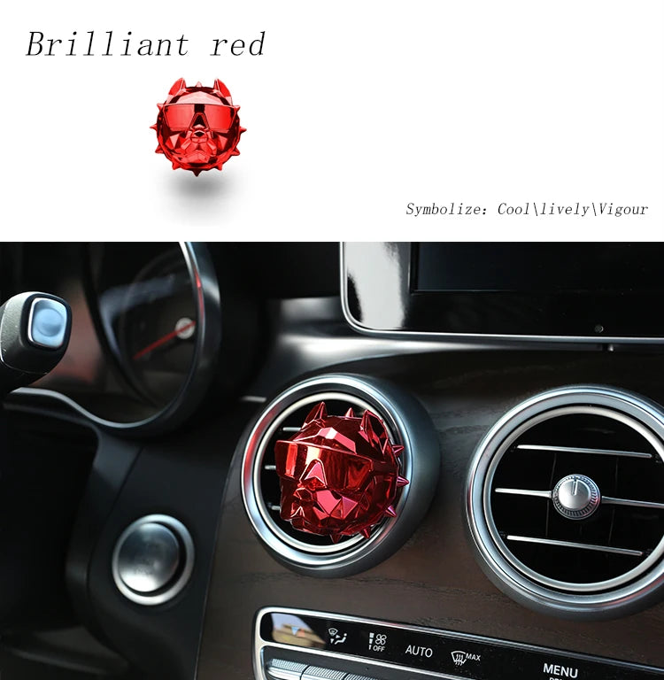 NO PERFUME Bulldog Air Freshener Car Decoration Auto Geur Clip Waterproof Mat