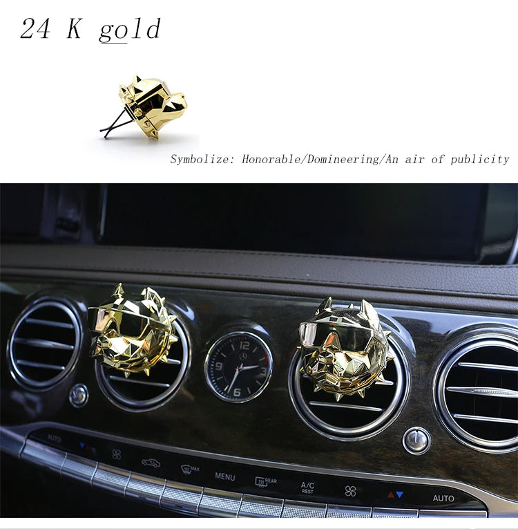 NO PERFUME Bulldog Air Freshener Car Decoration Auto Geur Clip Waterproof Mat