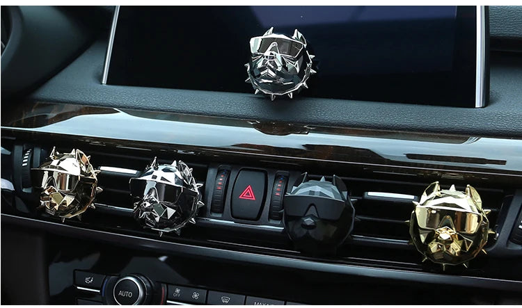 NO PERFUME Bulldog Air Freshener Car Decoration Auto Geur Clip Waterproof Mat