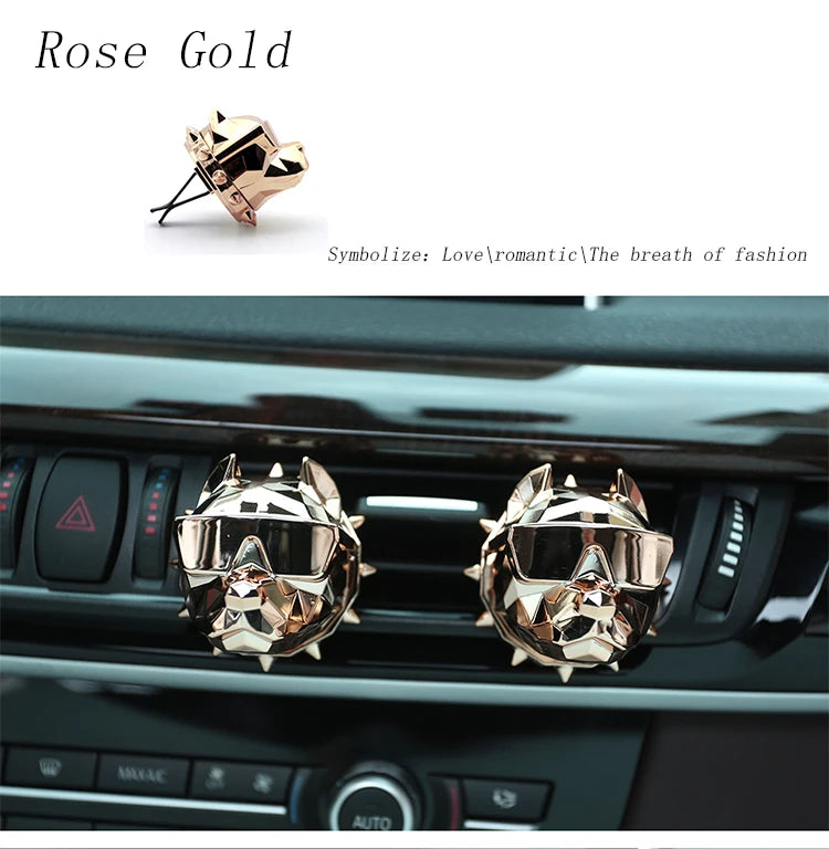 NO PERFUME Bulldog Air Freshener Car Decoration Auto Geur Clip Waterproof Mat