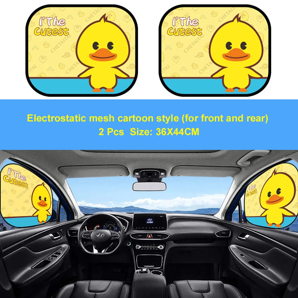 Cartoon Window Shade Characters Sun Blocker Insulation Car Sunshade Side Window