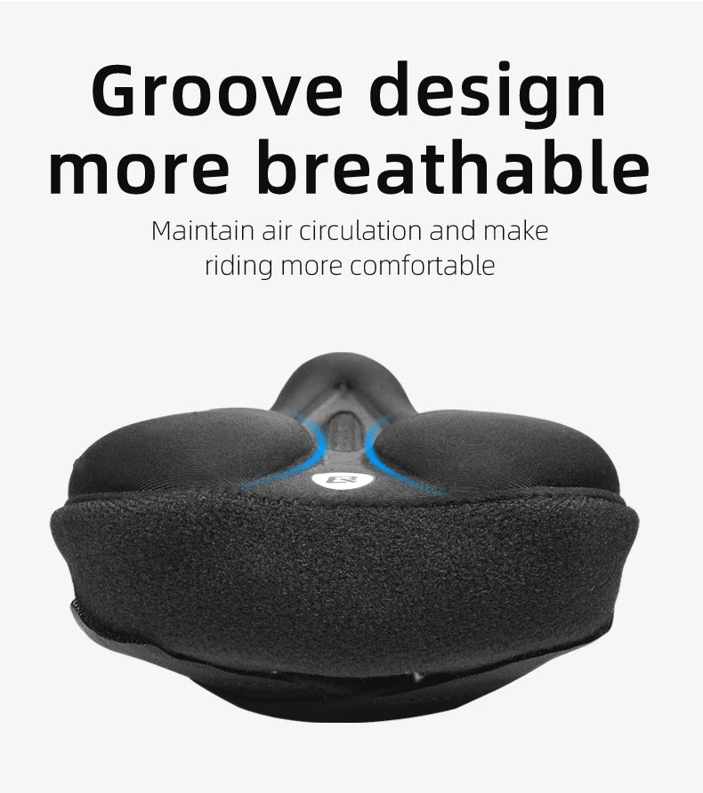 ROCKBROS Silicone Bicycle Saddle Hollow Breathable MTB Bike Seat Cushion Cover