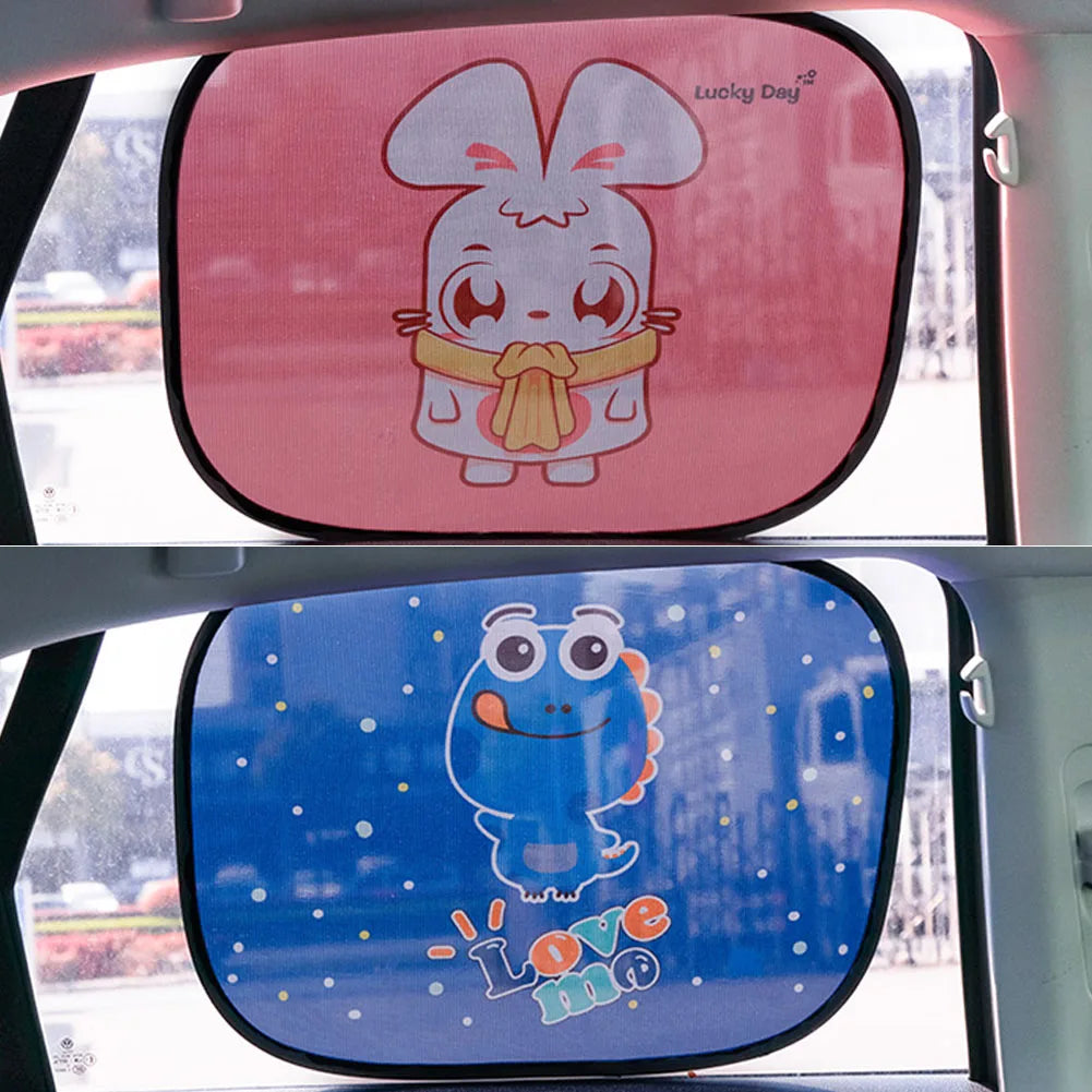 Cartoon Window Shade Characters Sun Blocker Insulation Car Sunshade Side Window