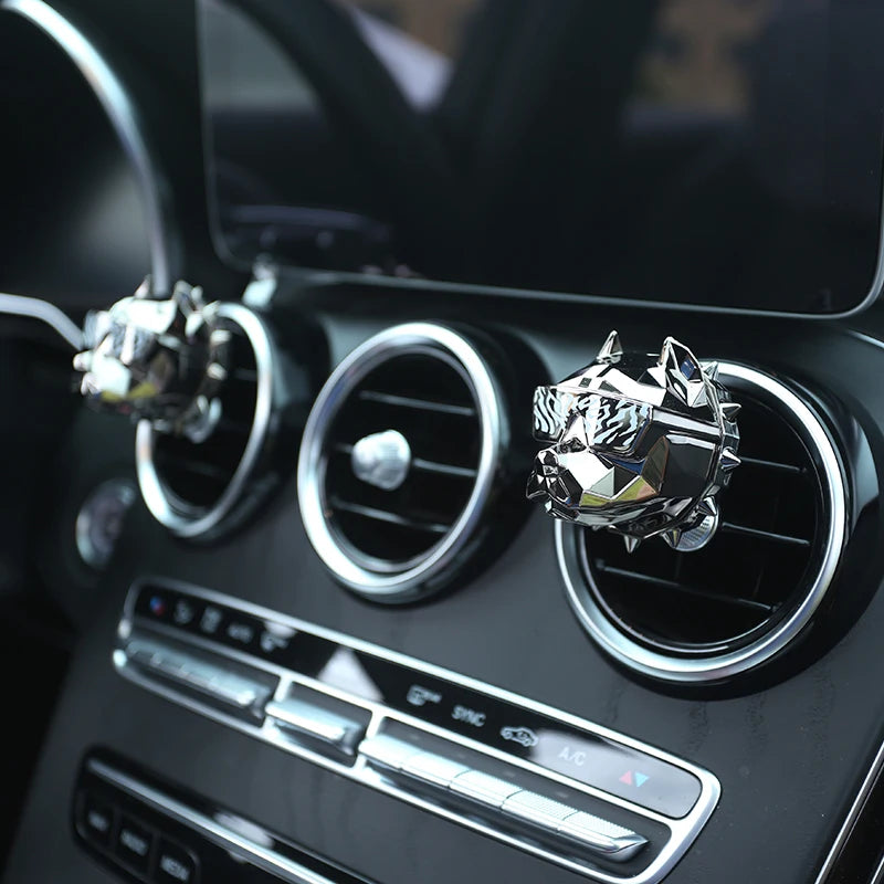 NO PERFUME Bulldog Air Freshener Car Decoration Auto Geur Clip Waterproof Mat