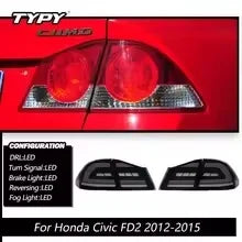 TYPY for for FD2 2012-2015 LED Taillight & DRL Smoke/Tinted Lens 25W 4000 Lumens 3000K