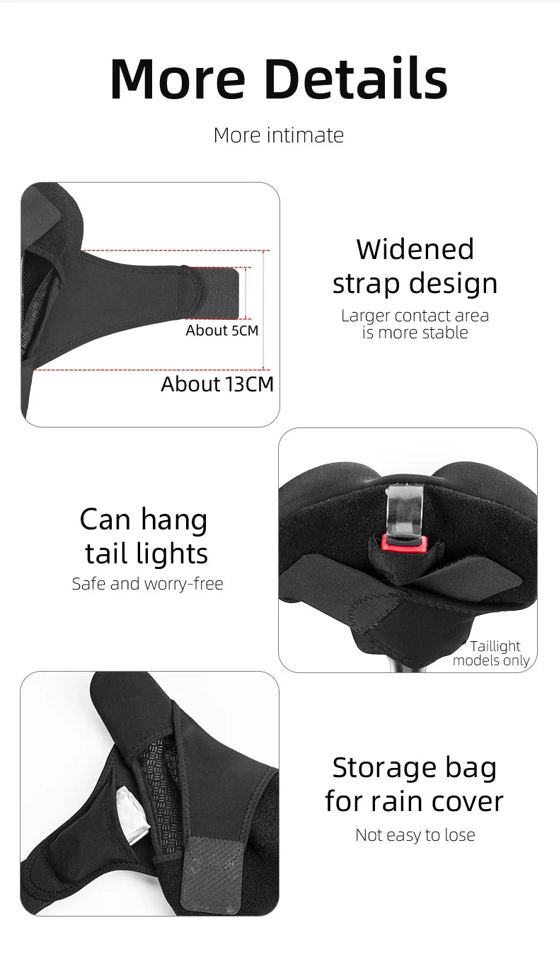 ROCKBROS Silicone Bicycle Saddle Hollow Breathable MTB Bike Seat Cushion Cover