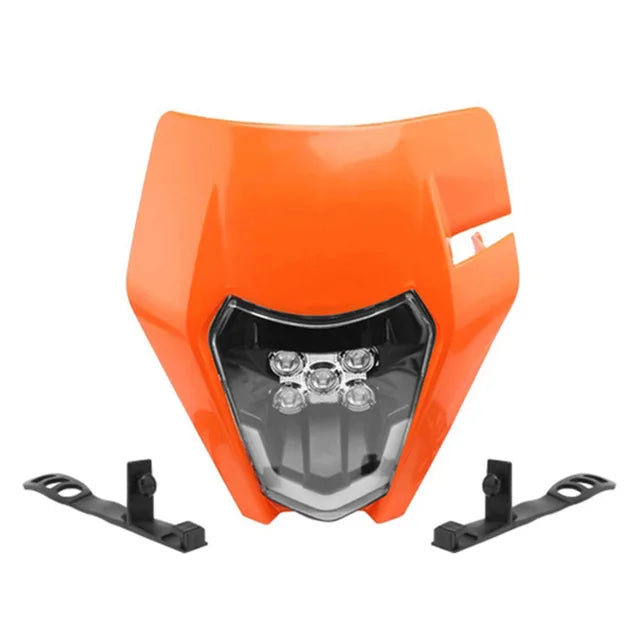 Motorcycle Headlight LED Enduro for KTM EXC XC SX MX XC 125 250 300 450 Universal Supermoto Dirt Bike Motocross Headlights Plate