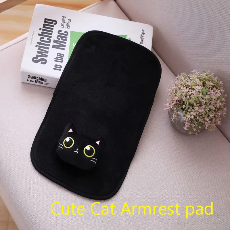Cartoon Cute Cat Car Neck Pillow Headrest Travel Cushion Seatbelt Interior