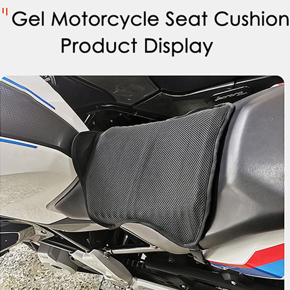 Motorcycle Gel Seat Cushion Breathable Heat Insulation Air Pad Cover Anti Slip