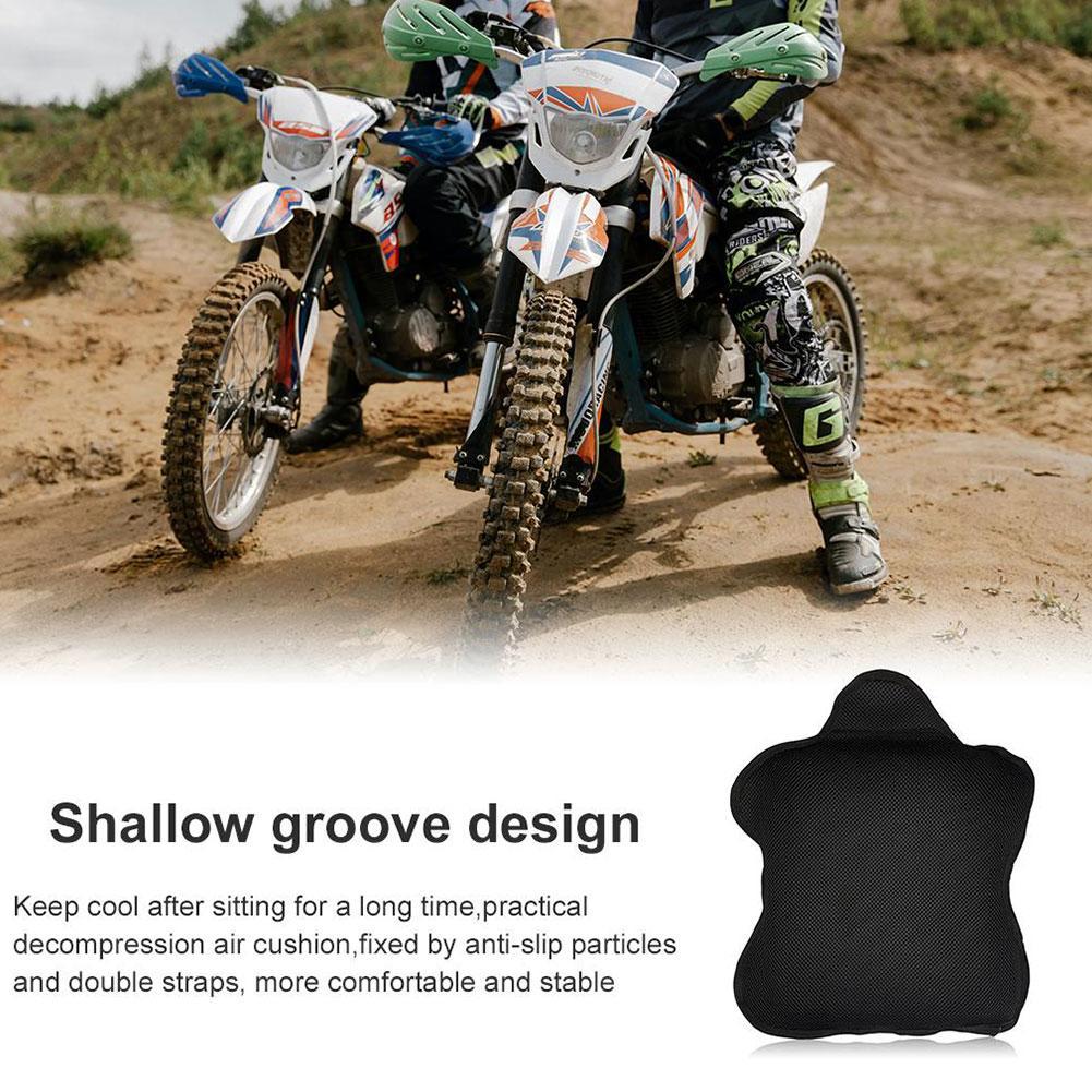 Motorcycle Gel Seat Cushion Breathable Heat Insulation Air Pad Cover Anti Slip