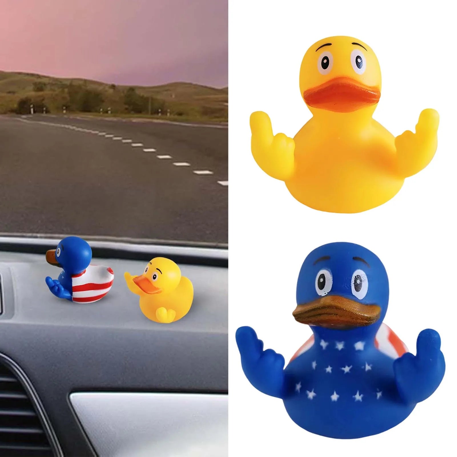Middle Finger Duck Car Decoration Personalized Ornaments Desktop Auto for Living Premium Automotive Accessory