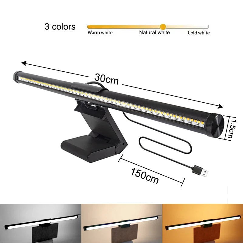 Screen Hanging Light 30CM 11.8" LED Computer Monitor Light Bar Desk Lamp