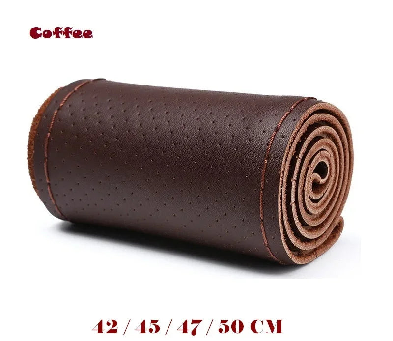 New Steering Wheel Cover Truck Handle Cover 42CM 45CM 47CM 50CM Braid Leather