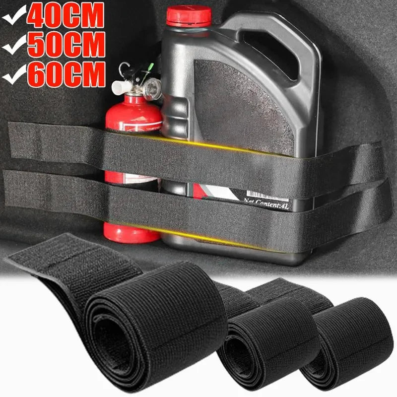 Car Trunk Organizer Elastic Fixing Belt Storage Bag Tapes Fire Extinguisher