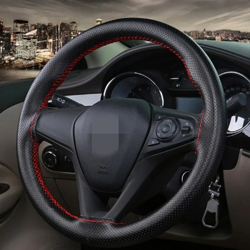 New Steering Wheel Cover Truck Handle Cover 42CM 45CM 47CM 50CM Braid Leather